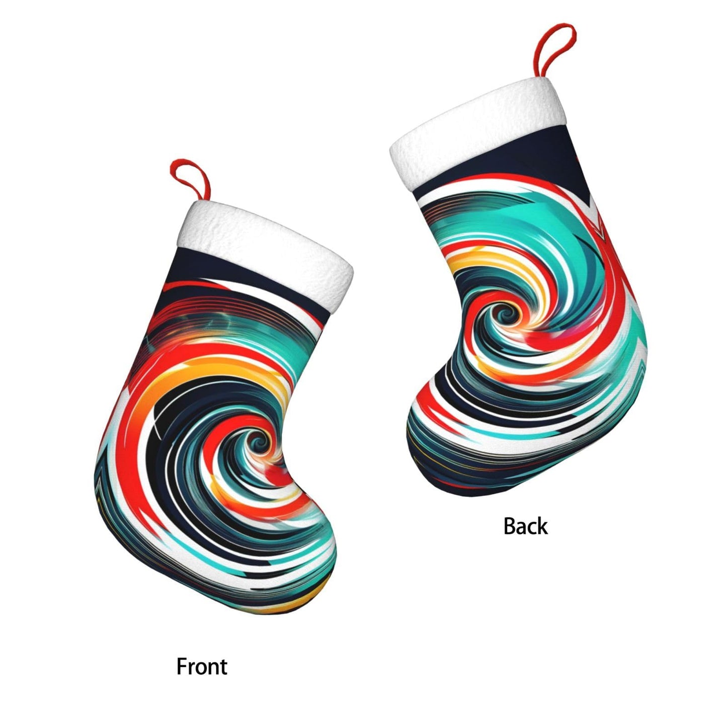 UUIKLPOL Abstract Circle Swirl Print Holiday Decorative Socks,Classic Christmas Stockings Festive Ornaments,Joyful Season Socks
