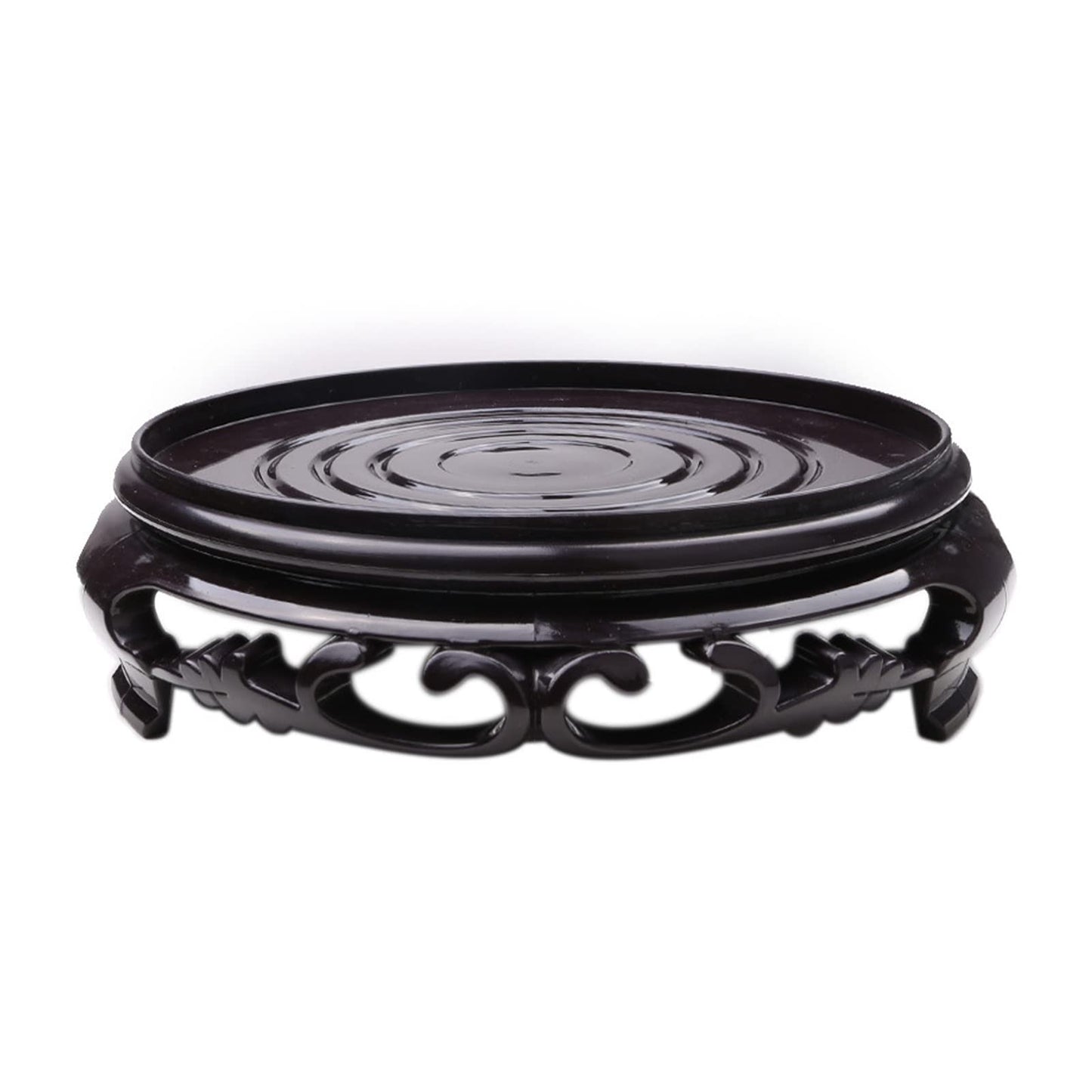 Hapivida Plant Stand, 5.3in Round Plant Riser Decorative Display Flower Holder Vase Rack Holder Planter Tray Oriental Style Furniture Indoor for Desktop Counter Room