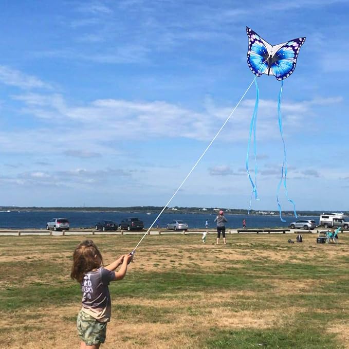 Mint's Colorful Life Butterfly Kite for Kids & Adults Easy to Fly, Large Single Line Kites with 300ft String Kite Handle