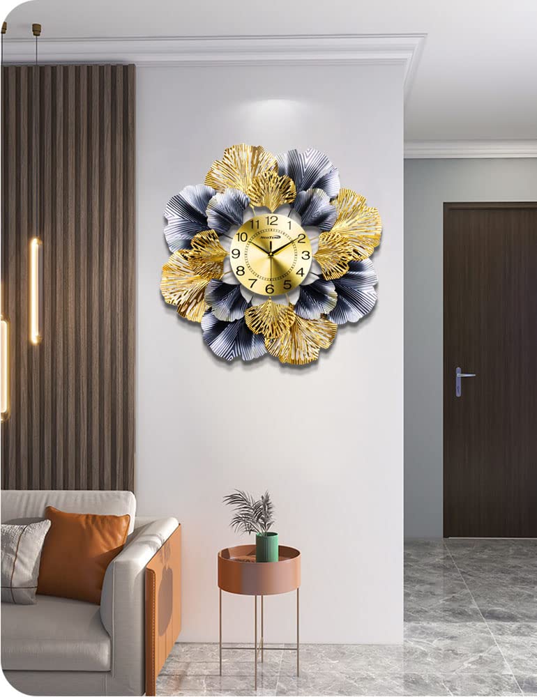 NEOTEND Modern Large Wall Clock - 26.8 Inch Silent Battery Operated for Living Room, Bedroom, Office Decor