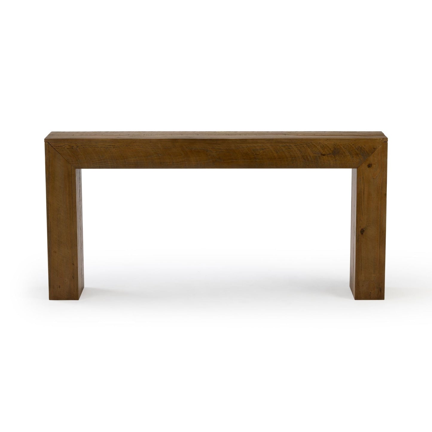 Plank+Beam 66 Inch Camden Console Table - Solid Pine Wood, Easy Assembly for Living Room or Entryway, Rustic Honey
