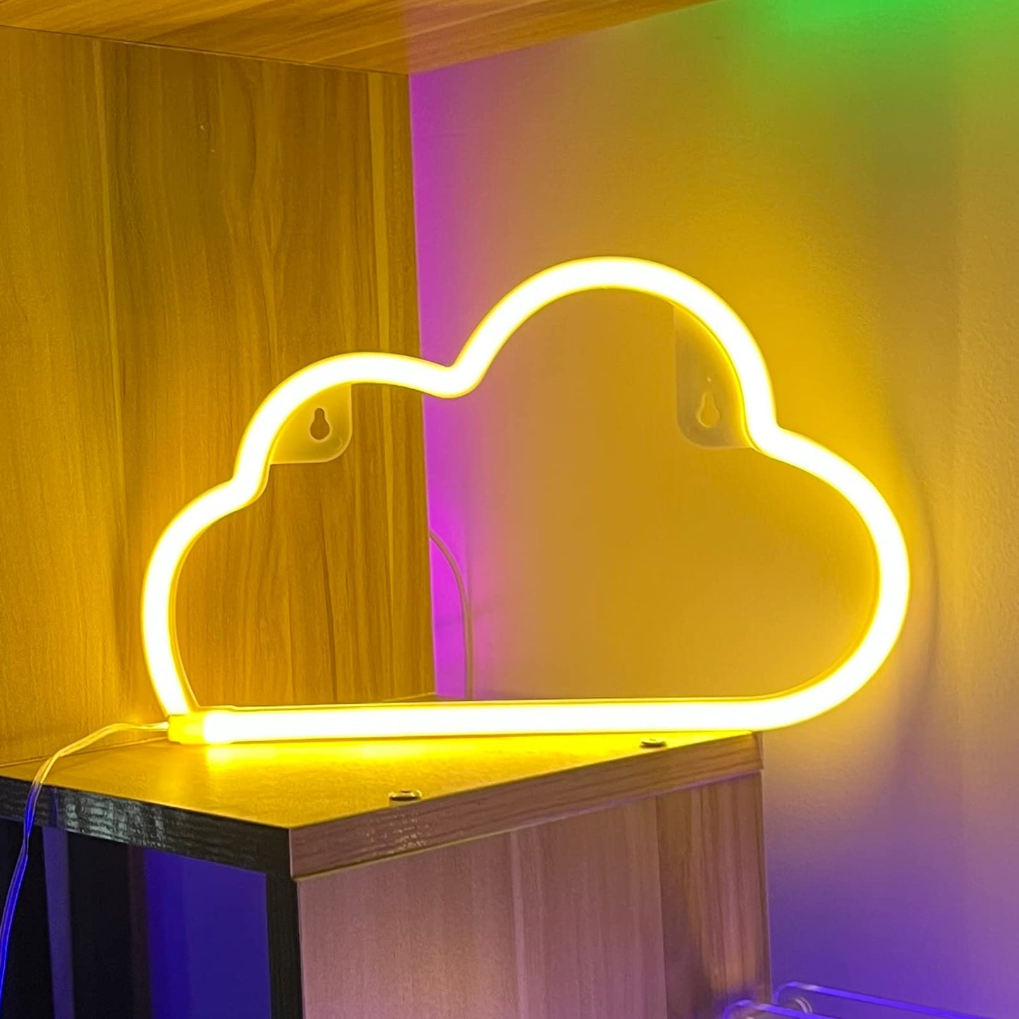 Cloud Neon Sign Warm White Cloud Light Sign for Wall Decor,Battery or USB Powered Clouds Shaped LED Sign Decoration Lights for Bedroom Aesthetic Teen Girl Kid Room Christmas Birthday Wedding Party