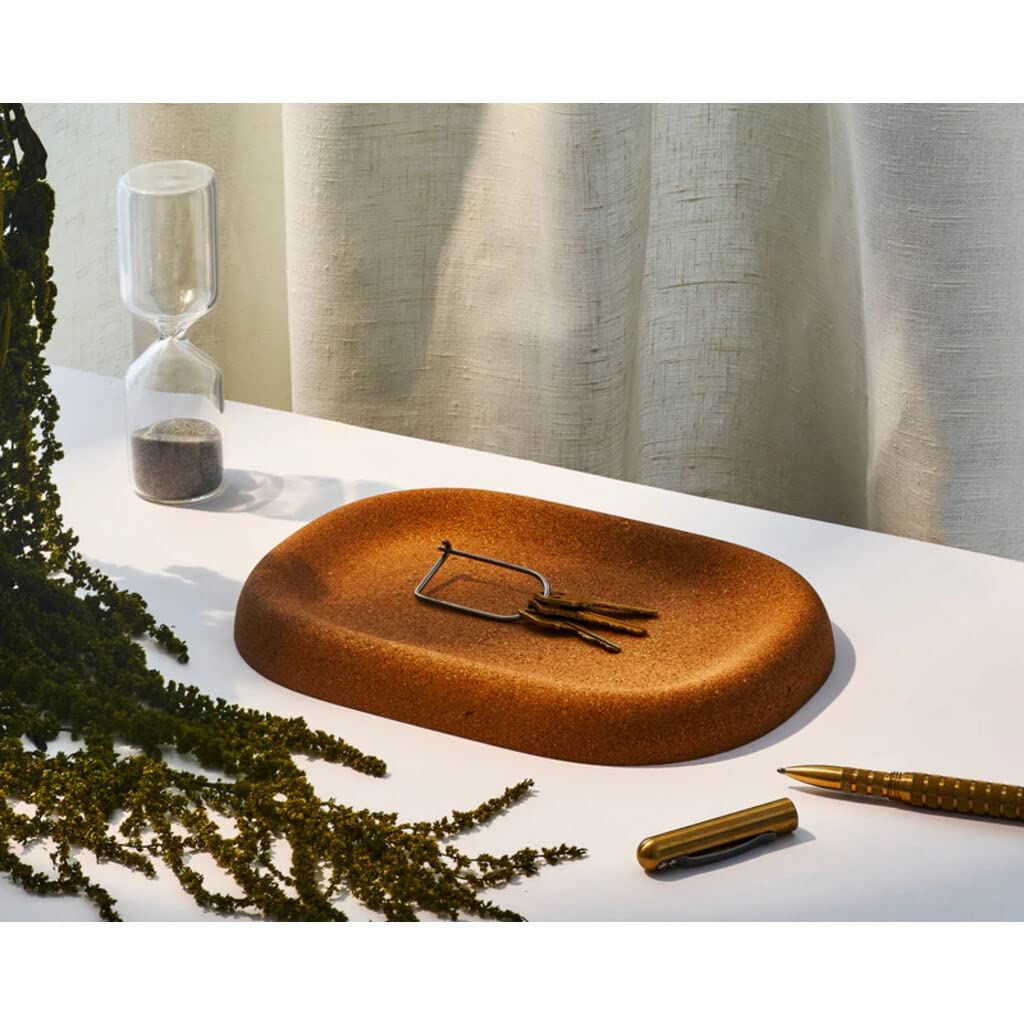 Craighill Little Cloud Tray - Decorative Catch-All Tray for Dresser, Nightstand & Entryway Table, Vanity Tray for Jewelry & Keys, Solid Cork Table Decor