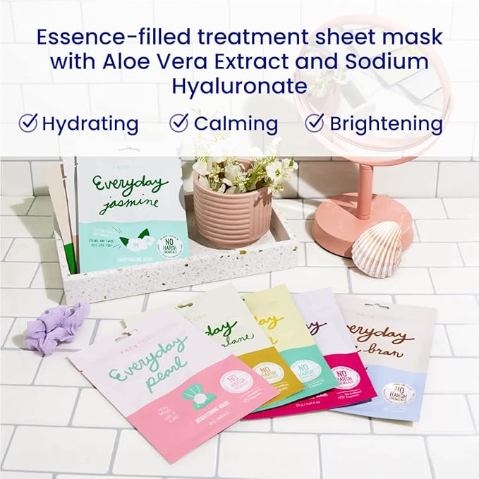 FACETORY K Beauty Face Mask Skin Care ??BEST OF 7 COLLECTION + EVERYDAY 8 HYDRATION ??Hydrating & Soothing Korean Sheet Masks ??15 Count