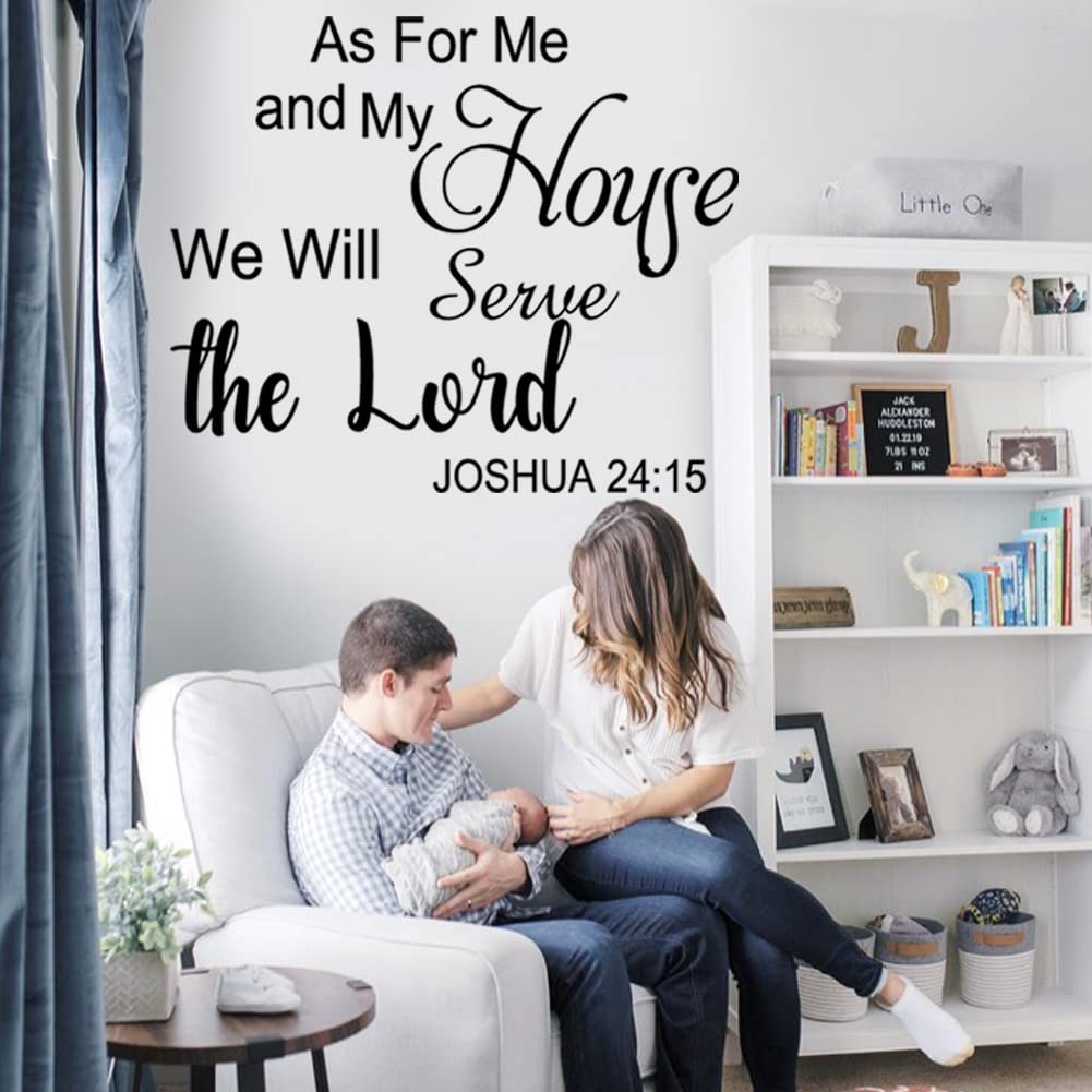 Bible Verse Wall Decals - Vinyl Quotes Stickers Inspirational Peel & Stick Decor for Living Room, Bedroom, Office, Bathroom