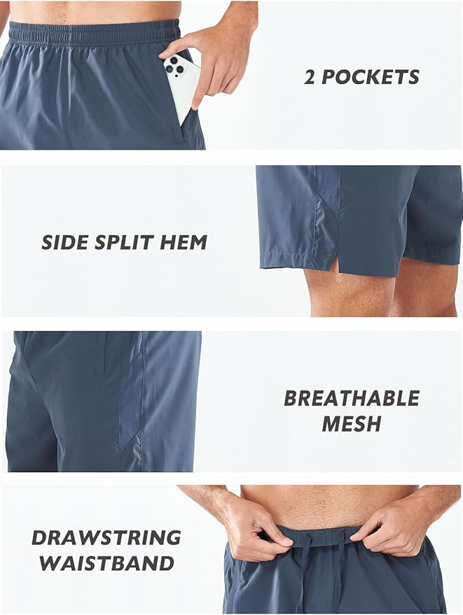 NORTHYARD Men's Running Athletic Shorts 5'' Workout Gym Tennis Short Quick Dry Lightweight Active Sports Basketball