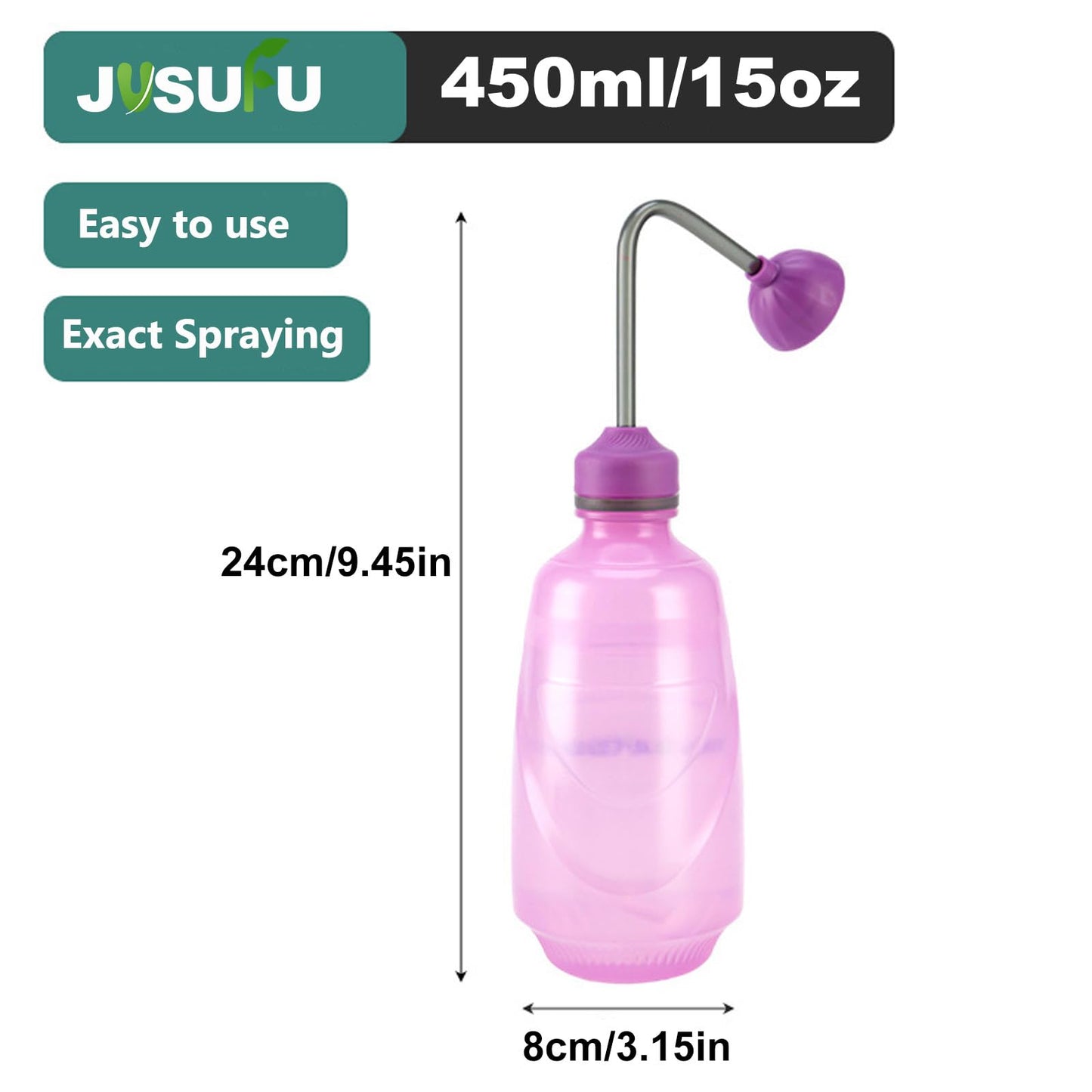 Watering Can for Seedlings, Small Watering Can for House Plant Garden Flower 0.45L (Purple)