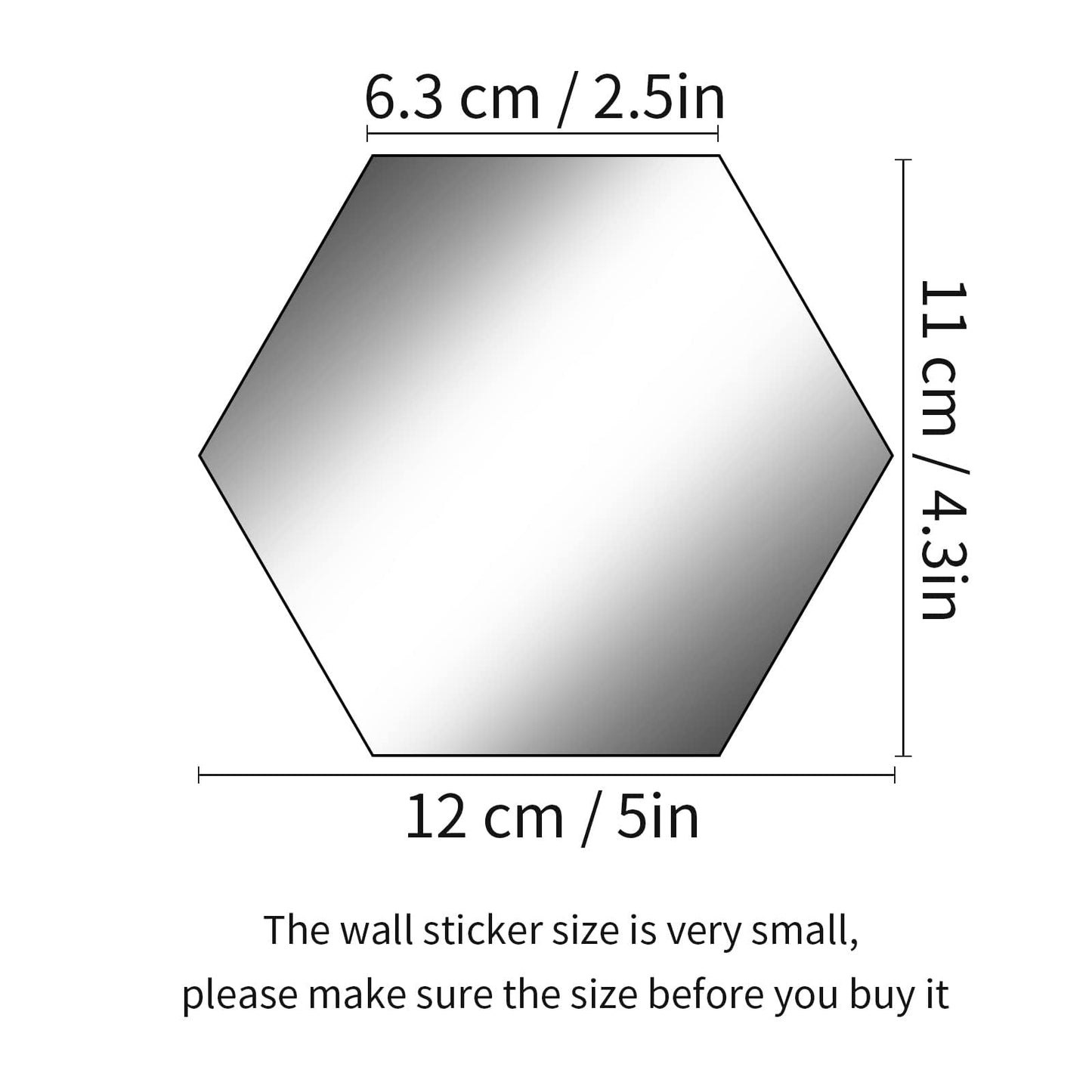 24 Pieces Removable Acrylic Mirror Setting Wall Sticker Decal for Home Living Room Bedroom Decor (Hexagon, 24 Pieces)