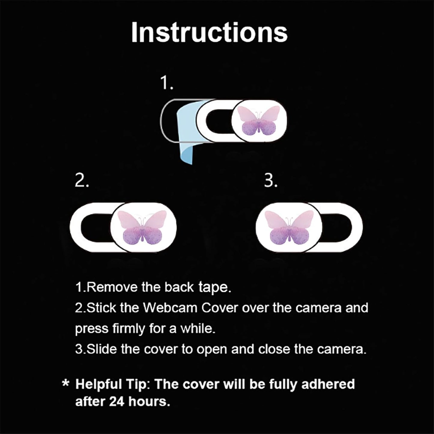 3 Pack Laptop Camera Cover Slide Ultra Thin Slide Laptop Camera Cover for Echo Show, Smartphone, Computer, Tablet