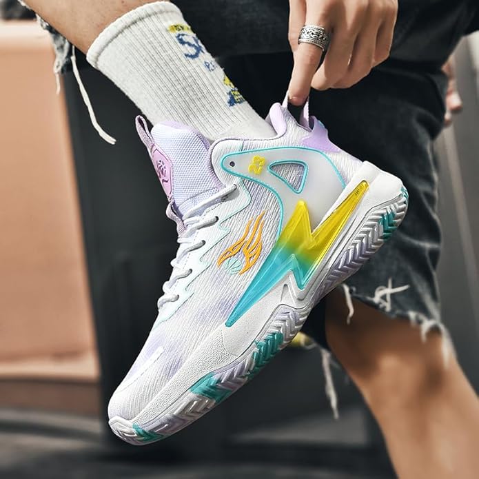 Basketball Shoes for Womens and Mens, Breathable Non Slip Outdoor Casual Unisex-Adult Fashion Sneakers