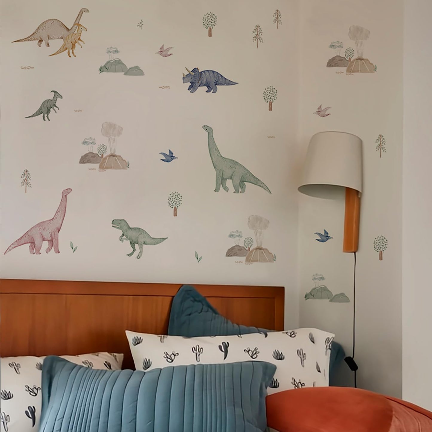 Liwo Dinosaur Wall Decals, Dino Alphabet Wall Stickers, Wall Decor for Boy Girl Kids Nursery Baby Bedroom Living Room Classroom