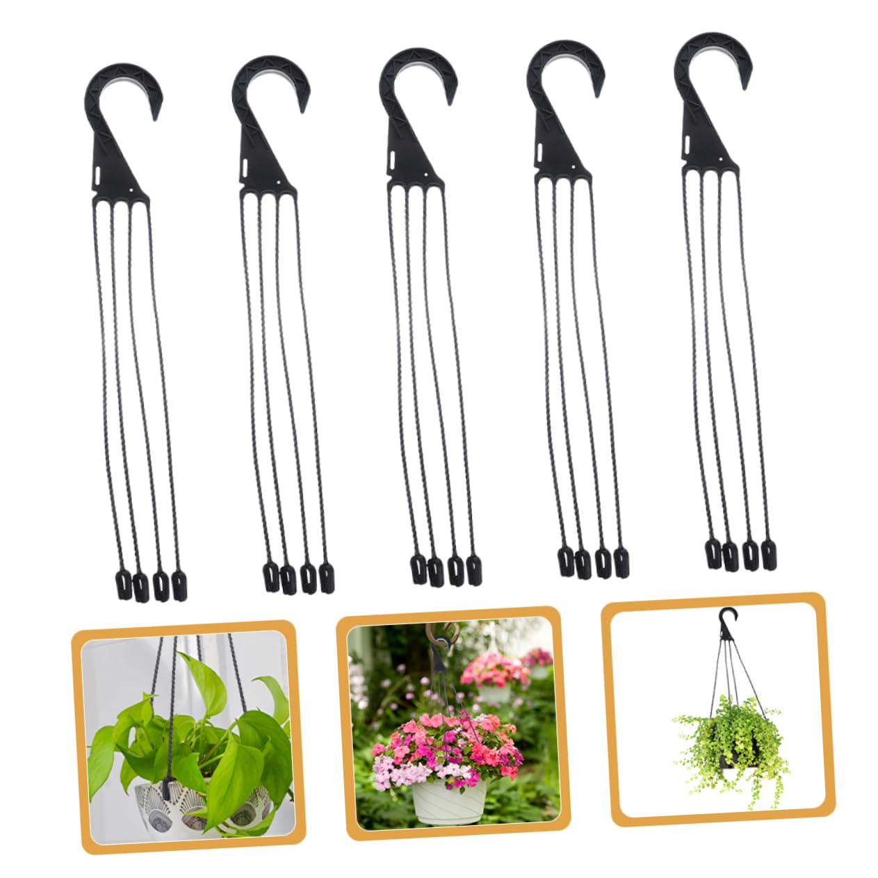 OFFSCH 10pcs Resin Plant Pot Hangers Hanging Flower Pot Hooks for Indoor Gardening Easy Install Home Office Decor
