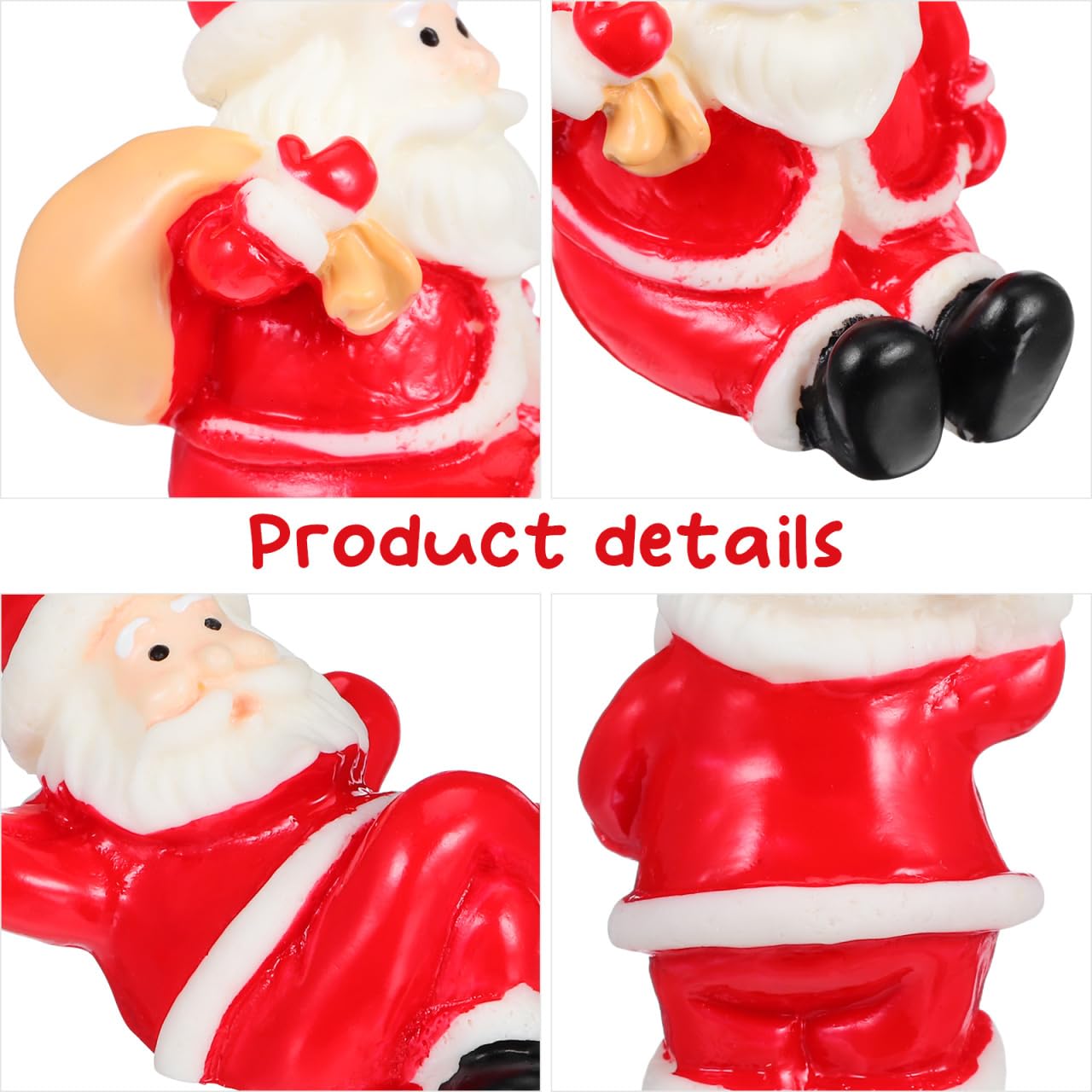 ARTIBETTER 36 Pcs Santa Claus Ornament Santa Claus Statue Christmas Decor Mini Figurine Christmas Miniature Figurines Mini for Crafts Sculpture Craft Miniatures Resin Red