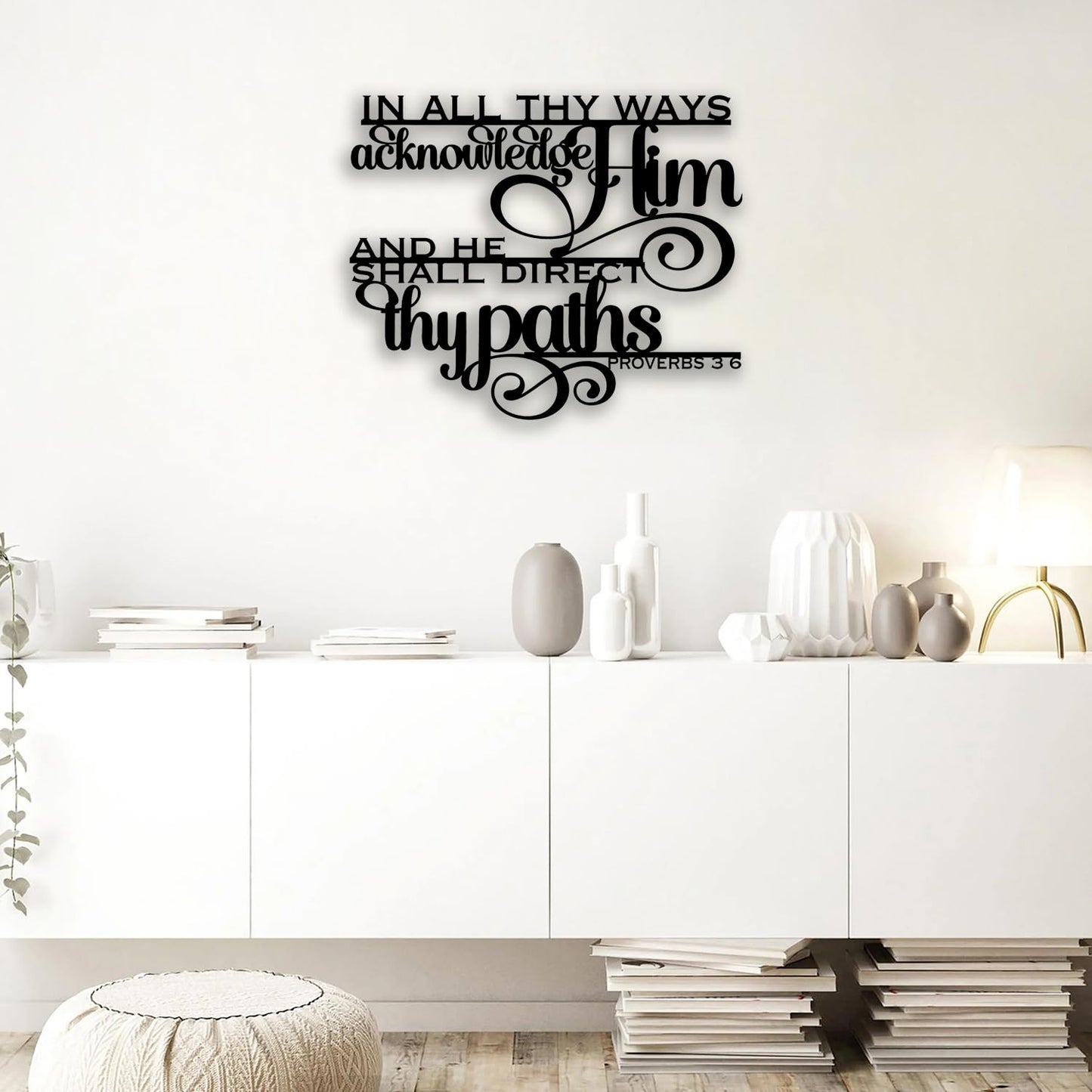 OPTYBVFD Proverbs 6 3 Metal Wall Decor - Christian Room Decor Scripture Wall Art Inspirational Home Decor for Living Room, Bedroom, Dining Room, Bathroom, Office (Black)