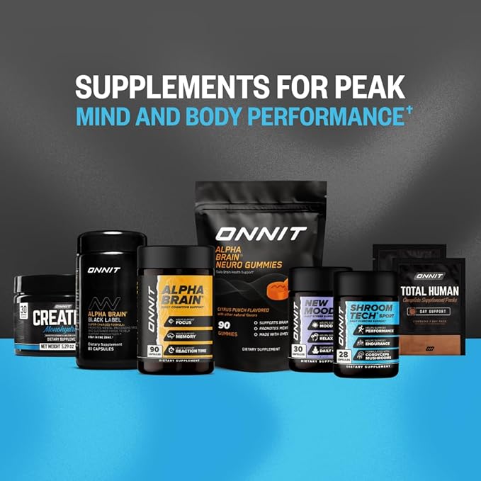 ONNIT Creatine Monohydrate Powder – 5g Premium Creatine for Muscle Strength, Power & Lean Mass, Supports Brain Health & Cellular Energy, Unflavored, 30 Servings, 5.29 oz (3-Pack)