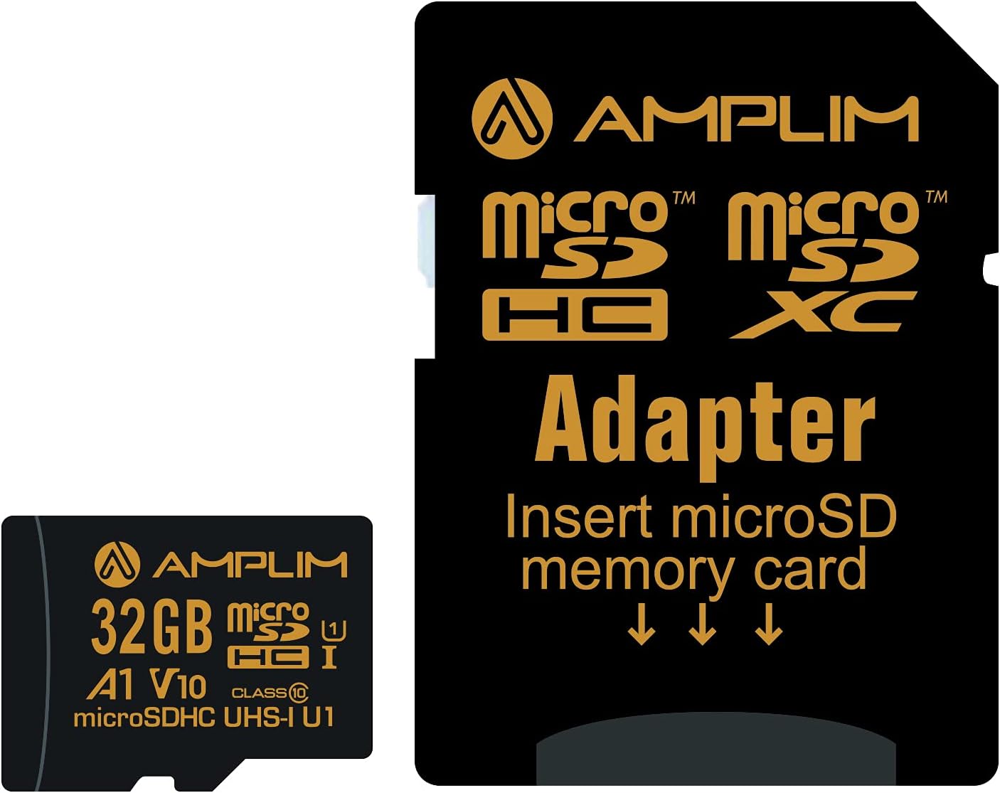 Amplim 32GB (1X MicroSDXC Card with Adapter Black)