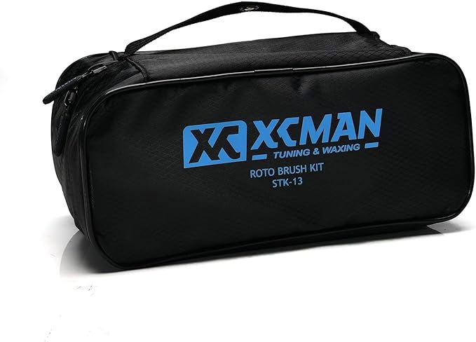 XCMAN Ski Roto Brush Kit Roto Brush Handle Axle with All 3 Brushes:Nylon,Horsehiar,Brass/Cork