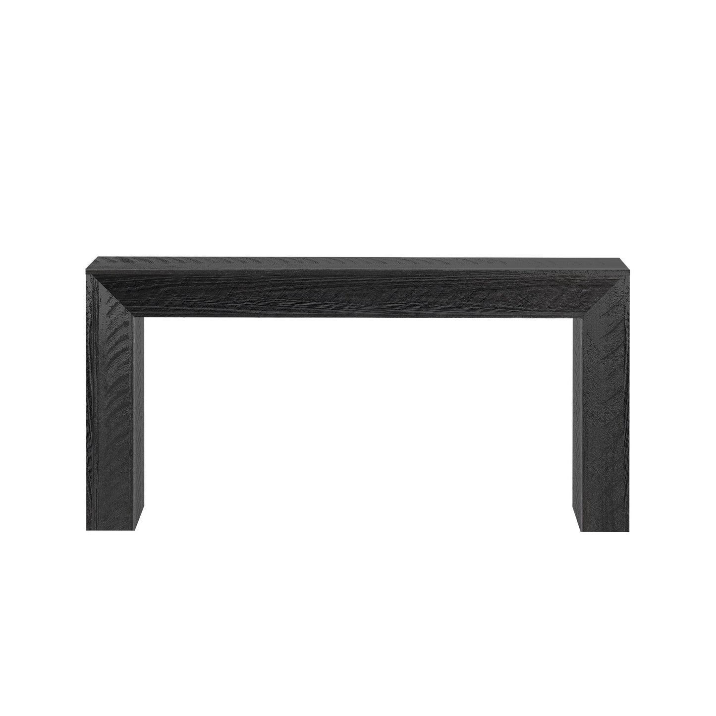 Plank+Beam 66 Inch Camden Console Table - Solid Pine Wood, Easy Assembly for Living Room or Entryway, Rustic Char