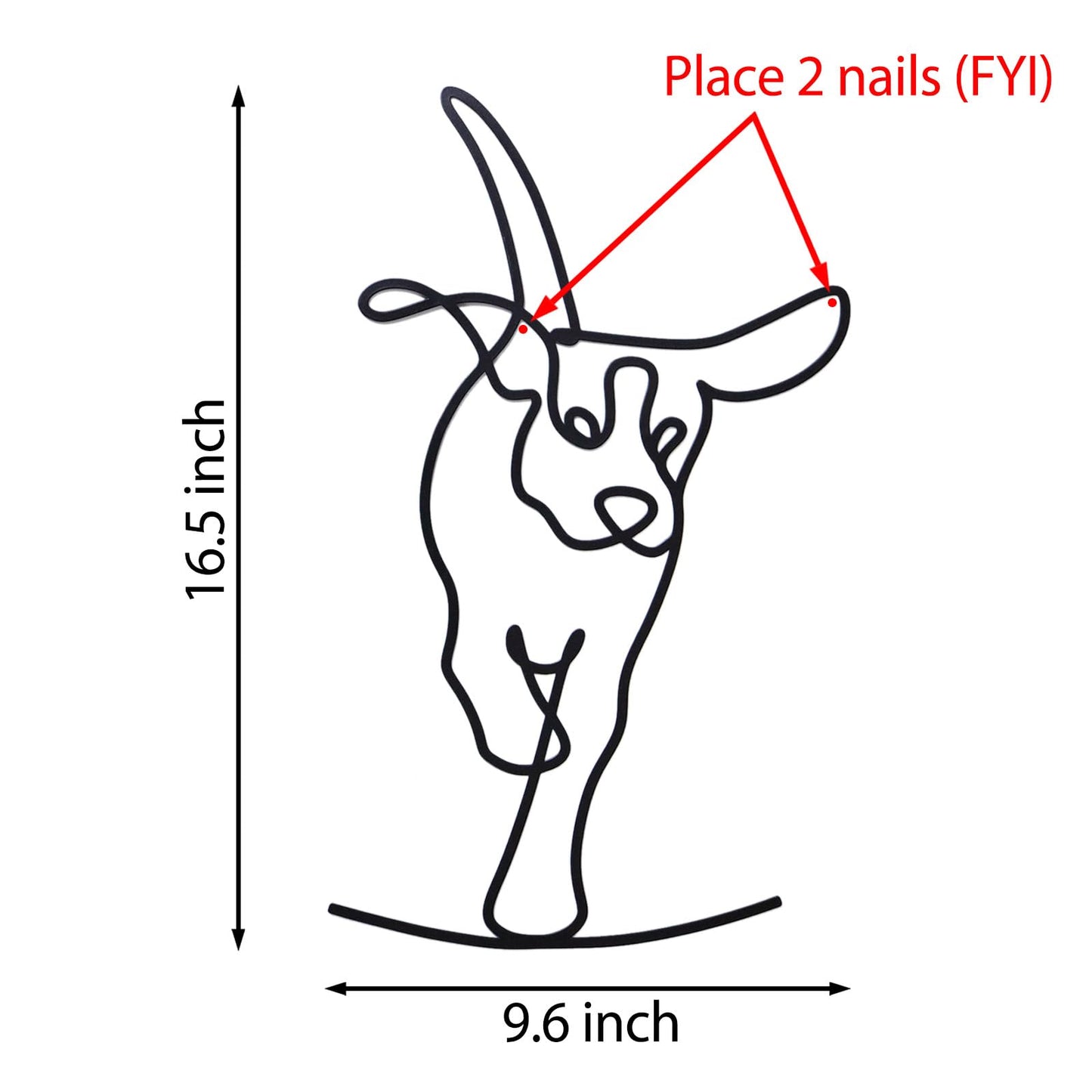 TYLCC Black Metal Dog Wall Decor Minimalist Abstract Dog Wall Art Line Drawing Art for Living Room Bedroom Decorations (Lovable)