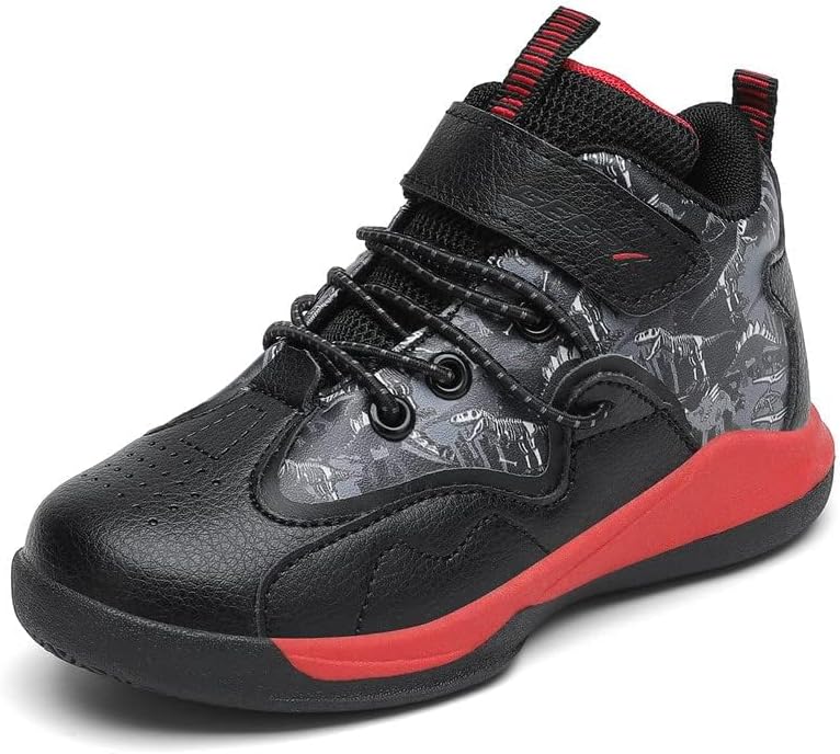 GEERX Dino Kids Boys Basketball Shoes Non Slip High Top Ankle Protection Sport Athletic Boy Sneakers