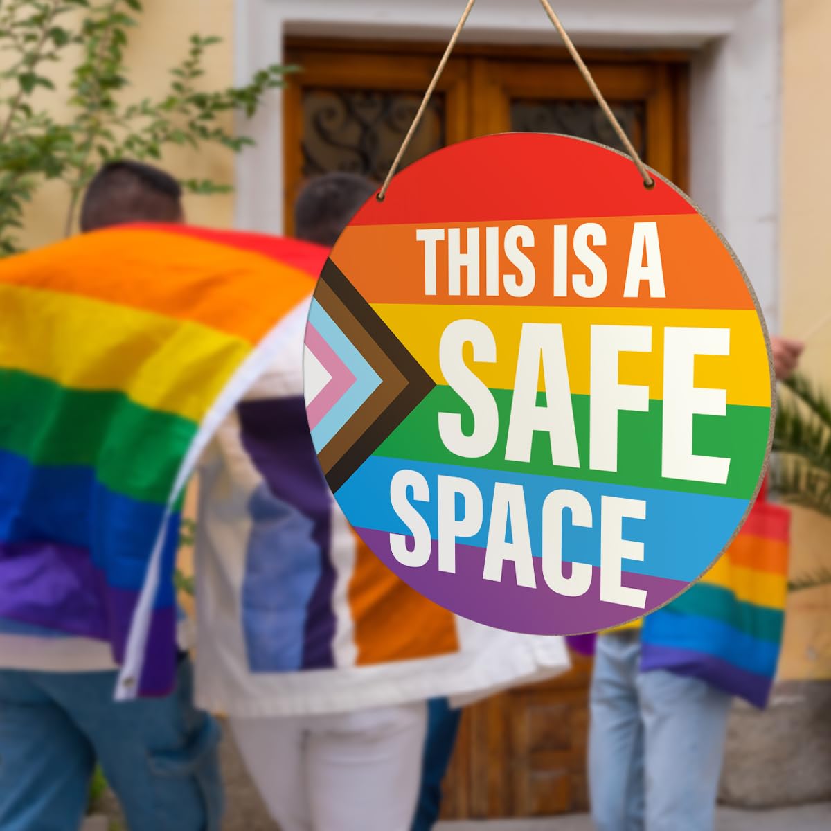 LGBT Signs Wall Decor, LGBT Rainbow Pride Signs for Home Office Door Decorations LGBTQ Lesbian Gay Queer Room Hanging Signs Decor, LGBT Pride Month Gifts for Lesbian Gay Queer