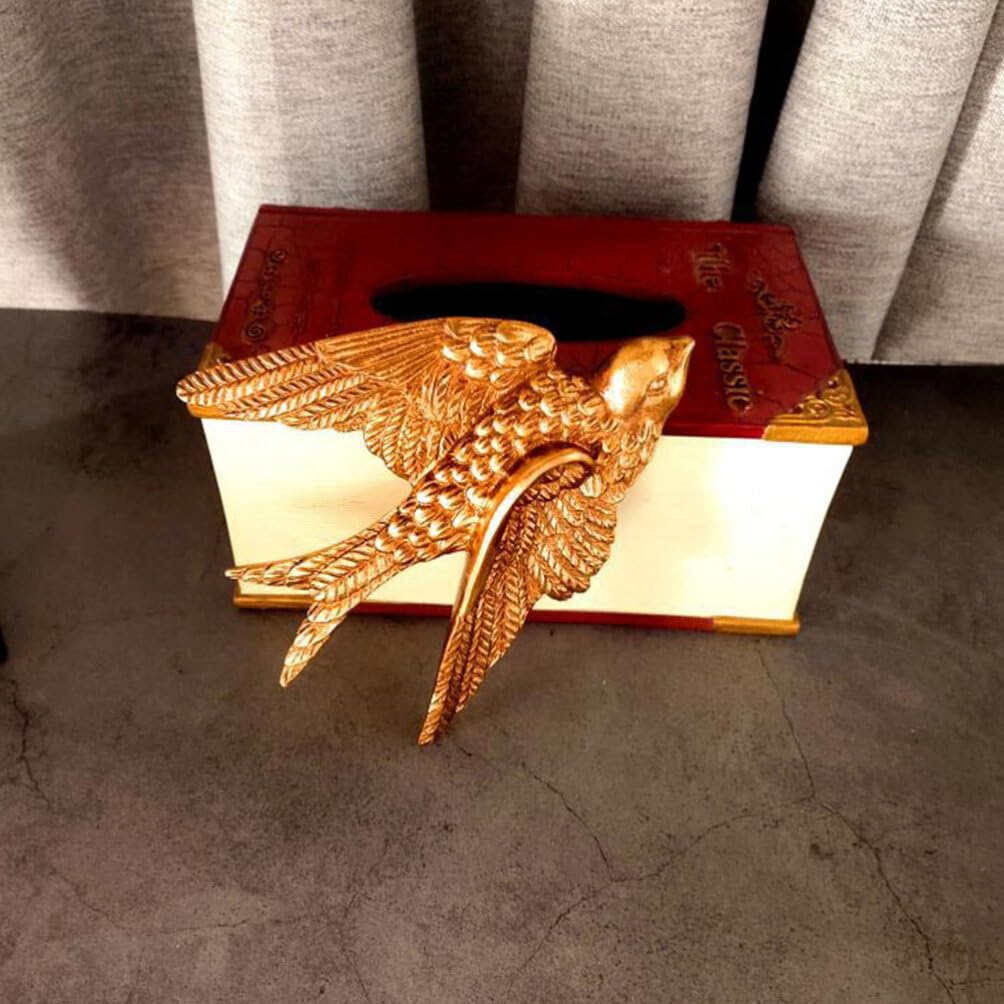 VOSAREA Bird Wall Art Bird Wall Figurine Sow Sculpture Resin Hanging Decor 3D Sculpted Floating Sculpture Antique Sow Hanging Ornament (4.72X3.93X1.18inch)
