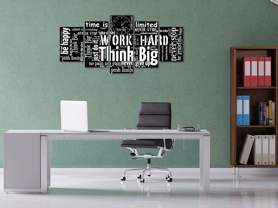 Biufo Inspirational Quotes Wall Art Canvas Picture Black White Positive Words Painting for Living Room Office Bedroom Decor (Large)