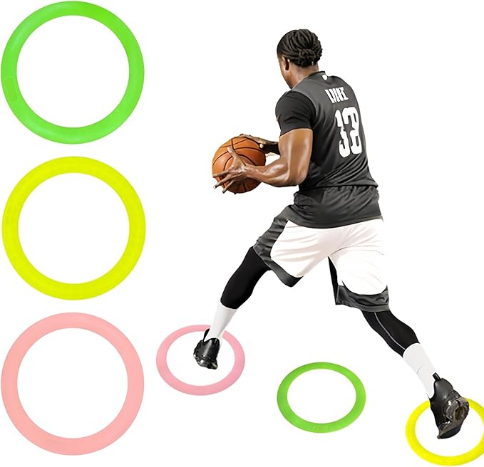 Colorful Anti Slip Safety Agile Ring Speed Ring 3 PCs Speed and Agility Training Equipment Basketball Training Equipment Sports Agility Training Skill Improvement Equipment