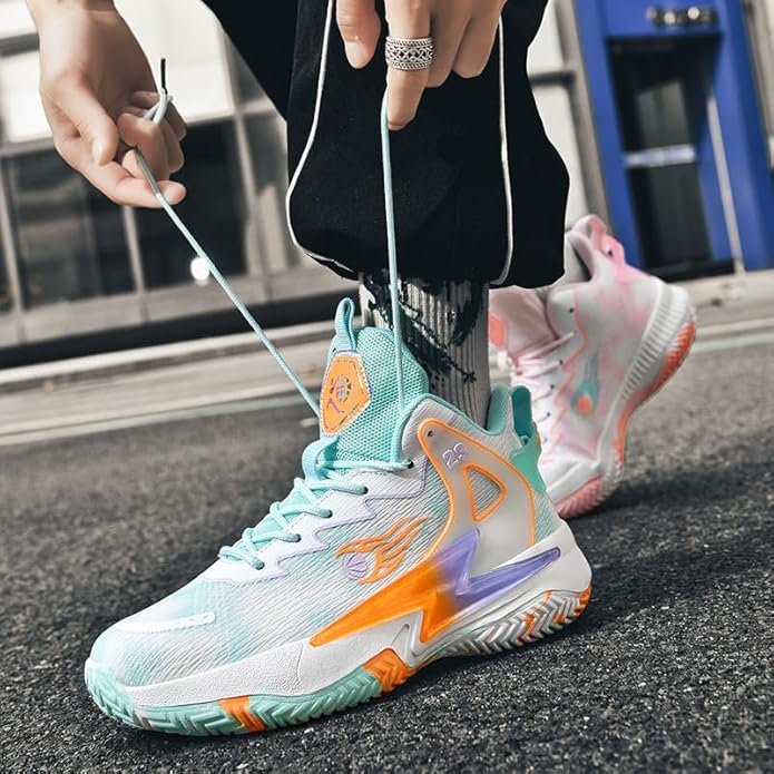 Basketball Shoes for Womens and Mens, Breathable Non Slip Outdoor Casual Unisex-Adult Fashion Sneakers