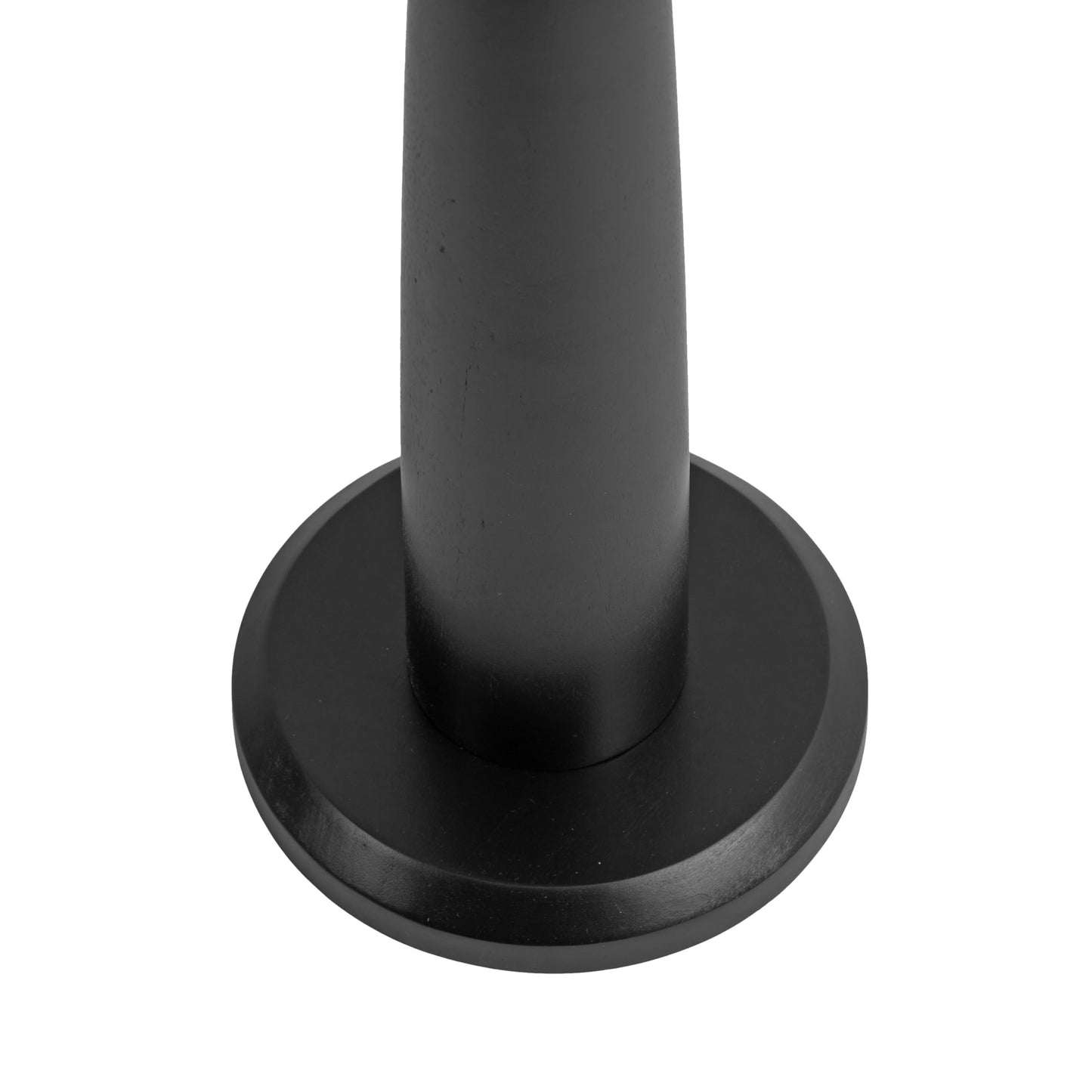 Kate and Laurel Jakob Modern Wooden Round Side Table; 12 x 24; Black; Circle Pedestal Table for Use as Bedroom Nightstand; Indoor Plant Stand; or Decorative Living Room Table