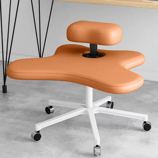 GenSDH Kneeling Chair, Cross-Legged Kneeing Chair, Meditation Chair for Office or Home, Ergonomic Posture Corrective Seat, Height Adjustable Stool (Orange On,Orange-One Size
