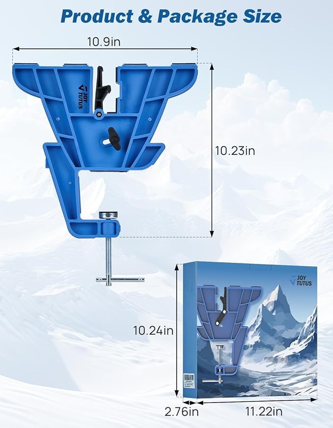 JOYTUTUS Ski and Snowboard Vises for Tuning, Edges and Waxing, Non-Slip Snowboard Clamp with Rubber Pads, Vice Grips for Ski/Snowboard Tuning Equipmentï¼? Pieces/2 Pieces Set