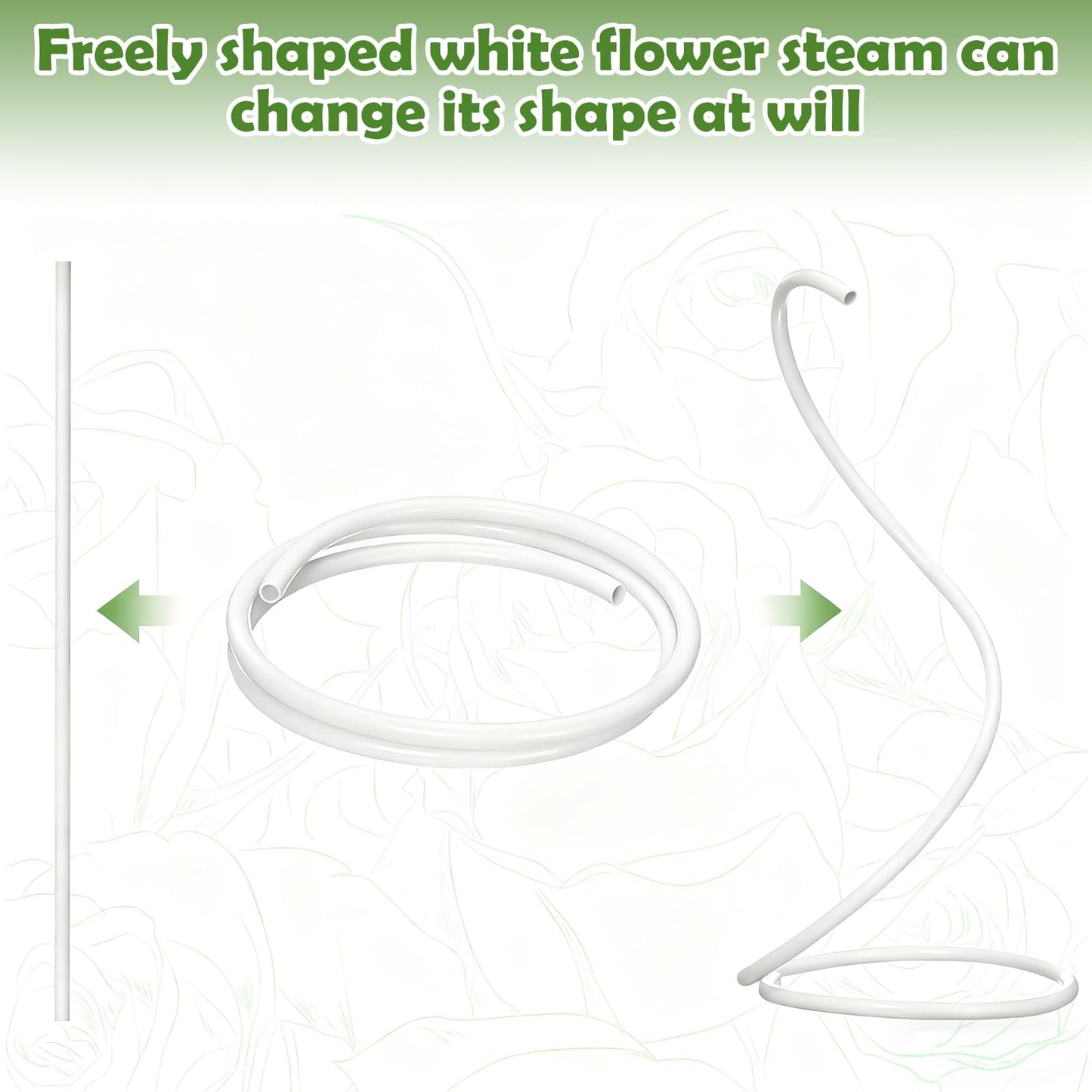 X-Kingsun 1Pack 19.69Ft Giant Flower Stand White Flexible Pipe for Decoration Flower Pole Display Stand Large Diameter PVC Pipe Stem Tubing for Crafts Floral Wedding Decor Balloon Arches DIY Crafts