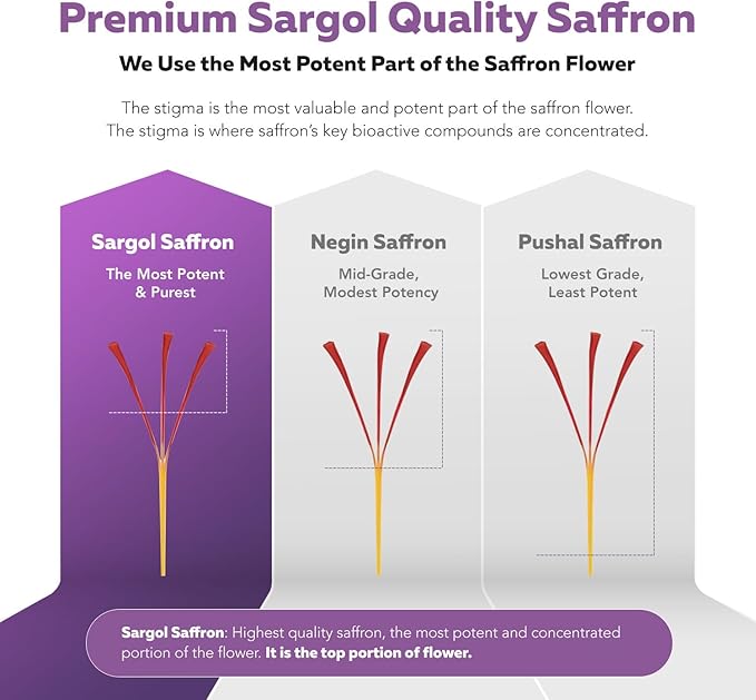 Organic Saffron Extract: Optimized Extract with Safromotivines, Safranal, and Crocins – Clinically Studied | Premium Persian Sargol Quality | Supports Mood, Calmness, and Relaxation – 3-Pack