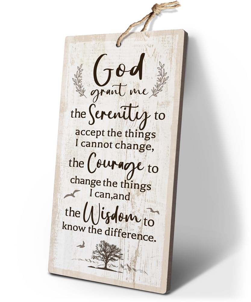 YZEXEZY Inspirational Religious Wall Decor-Serenity Prayer Sign12"x6"-God Grant Me Serenity, Courage,Wisdom-Christian Wall Art,Christian Gifts,Religious Gifts