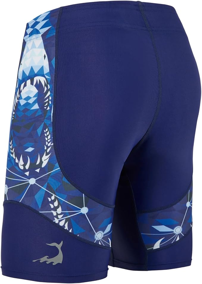 HUGE SPORTS Men's Rash Guard Swim Shorts Compression Swimming Jammer Cool Dry Active Swimsuit Workout Shorts Sports Tights