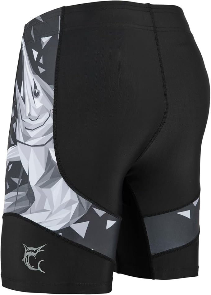HUGE SPORTS Men's Rash Guard Swim Shorts Compression Swimming Jammer Cool Dry Active Swimsuit Workout Shorts Sports Tights