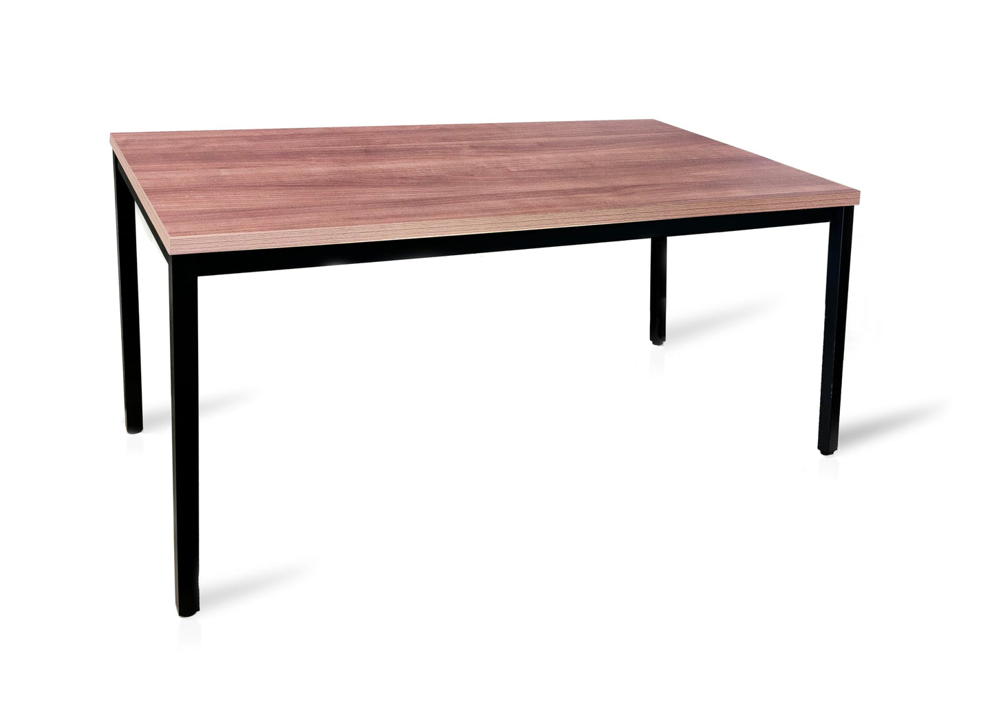 A AIRLLEN 60 Inch Computer Desk, 500 lbs Heavy Duty Sturdy Office Desk with MDF Honeycomb Top, Modern Writing Table with Thick Square Steel Frame, 15-Min Easy Assembly, Walnut