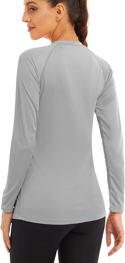 MAGCOMSEN Women's 2 Pack Long Sleeve Shirts UPF 50+ Sun Protection Quick Dry Swim Shirt for Rash Guard Fishing Workout