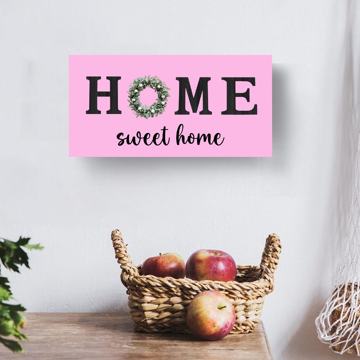 Sweet Home Wooden Hanging Sign, Rustic Farmhouse living Room Decor,Office Home kitchen Wall Art Decor Signs, For Living Room Bedroom Office 12 × 6 Inch