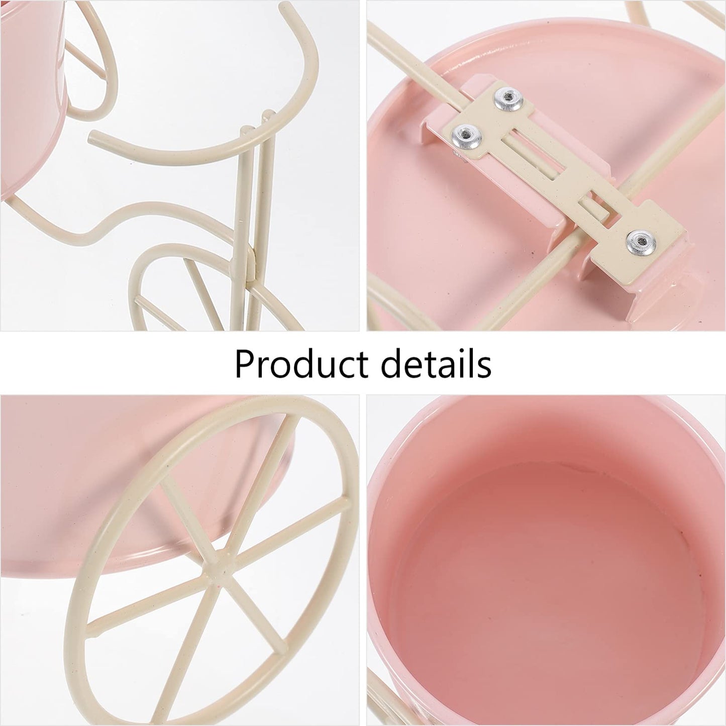 NUOBESTY Bicycle Metal Plant Stand Flower Pot Holder Iron Bicycle Plant Flower Stand Pot Patio Indoor Outdoor Decor, Pink