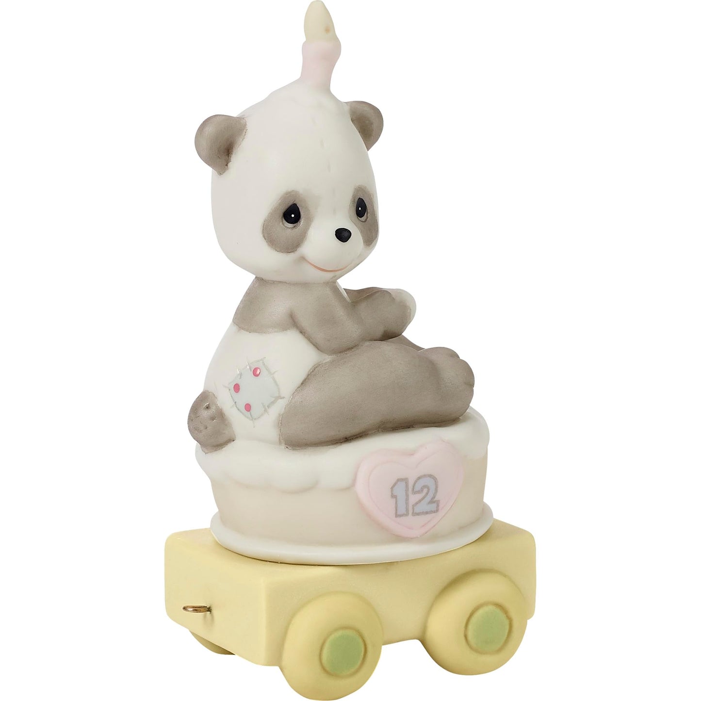 Precious Moments Birthday Train Panda, Age 12, Give A Grin And Let The Fun Begin, Birthday Gift for 12 Year Old Boys and Girls, Bisque Porcelain Figurine, 142032