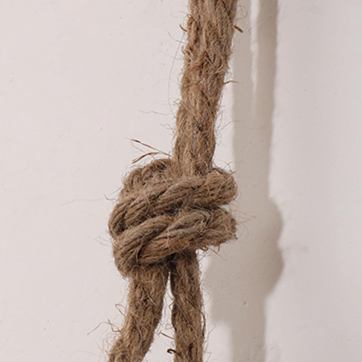 PRETYZOOM 1tier Hanging Shelf Hemp Rope Storage Rack Floating Wall Shelf Jute Rope Organizer