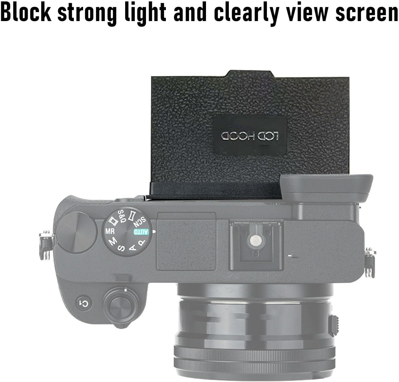 3.2 Inch Zopsc Camera Viewfinder Sunshade, Foldable LCD Screen Sun Hood for Camera Screen, Compatible with Select DSLR
