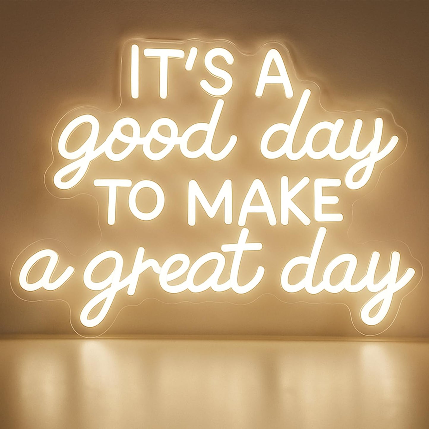 Motivational Neon Sign, LED Wall Light Warm White Glow for Bedroom, Office, Classroom, Home Decor, Gift Idea