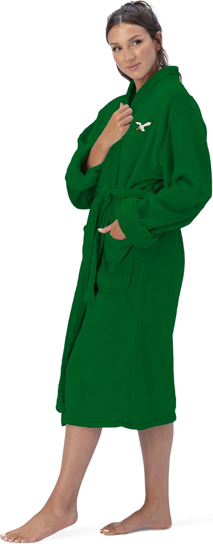 NFL Adult Unisex Silk Touch Bathrobe, Officially Licensed Loungewear, Soft Plush Polyester