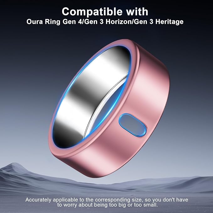 5 Pack Cover Compatible with Oura Ring Gen 4/Oura Ring Gen 3 Horizon/Heritage, Surport Charging with Cover on, Anti-Scratch TPU Protector for Oura Rings Accessories Women Men (Size 12)