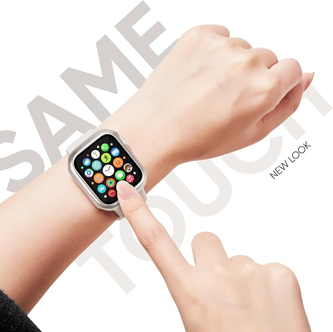 Compatible for Apple Watch Series 11 10 Band 42mm and Case with Screen Protector, Soft Silicone Sport Strap Bands and Protective Cover with Tempered Glass for iWatch Series 11 10