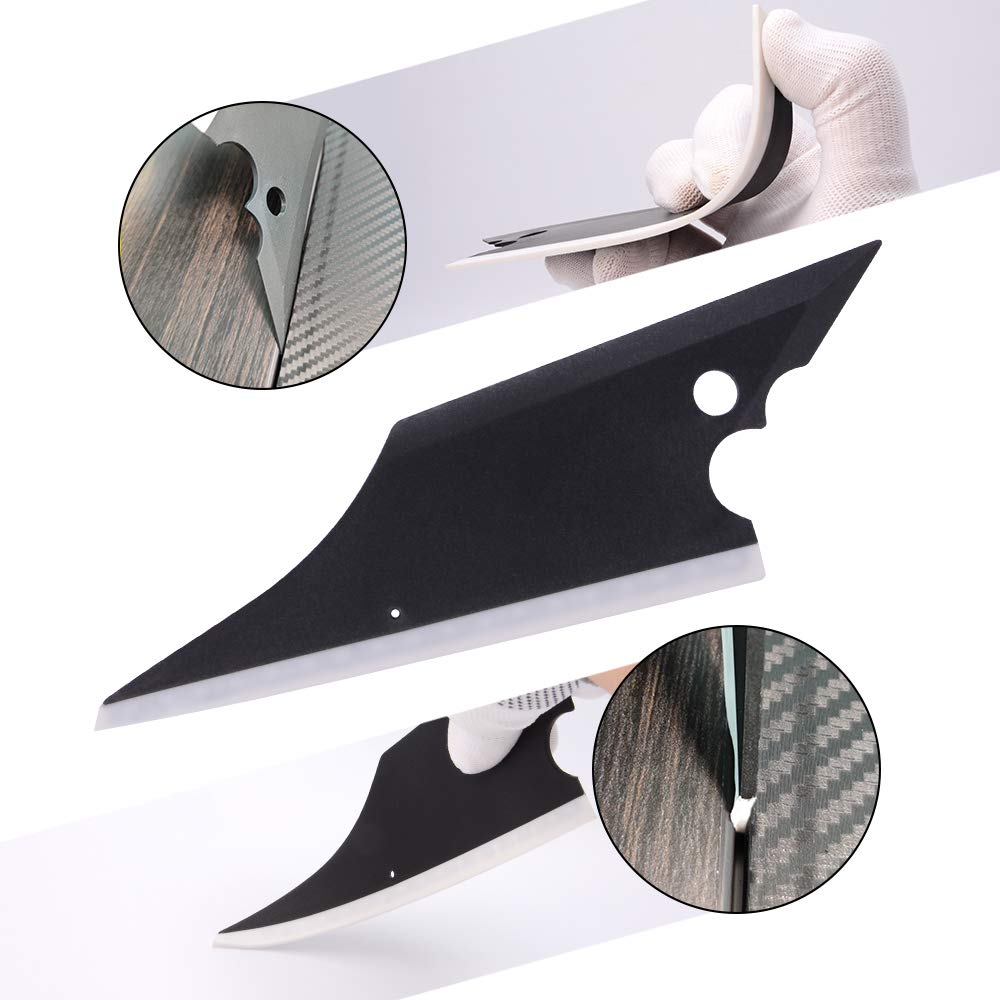 Pro Vinyl Wraps Applicator Tool Kit Window Tint Film Car Wrapping Tools Includes Felt Squeegees, Plastic Scraper, Wrap Knife and Blades, Magnetic Holders, Cleaning Cloth, Gloves and Finger Sleeve