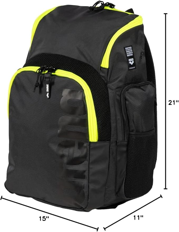 Arena Spiky III Backpack 35 Unisex Travel Gym Rucksack for Men and Women, Training Gear Equipment Bag for Swimmers, 35 Liters